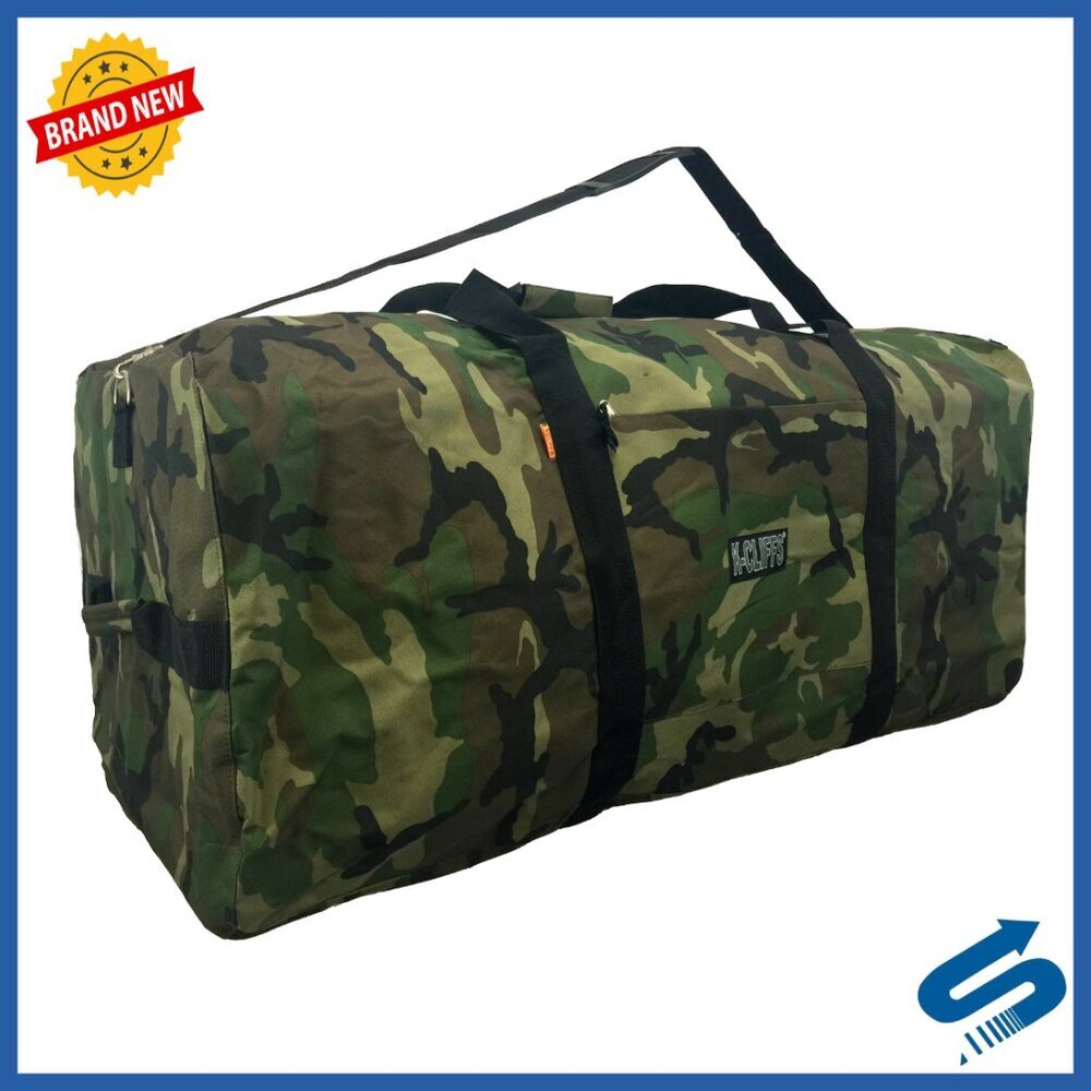 Heavy Duty Large Cargo Duffel Gym Bag Sports Equipment Travel Bag